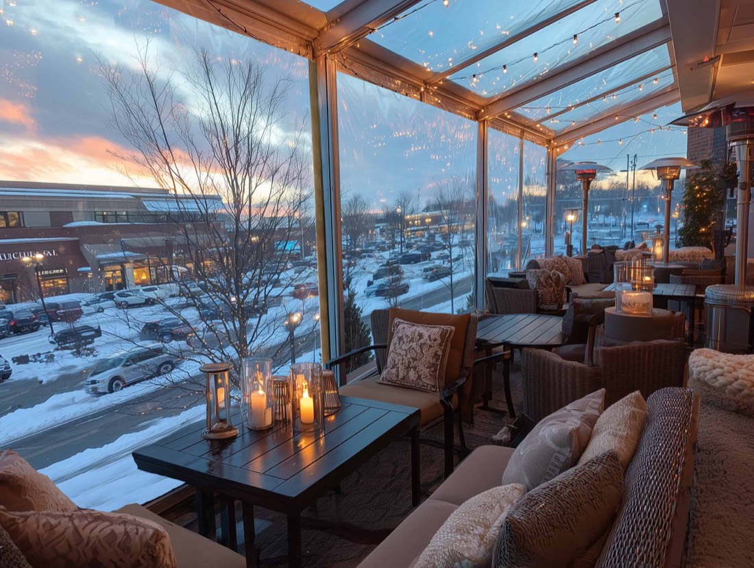 A Christmas Party Idea With Clear Vinyl Patio Enclosures