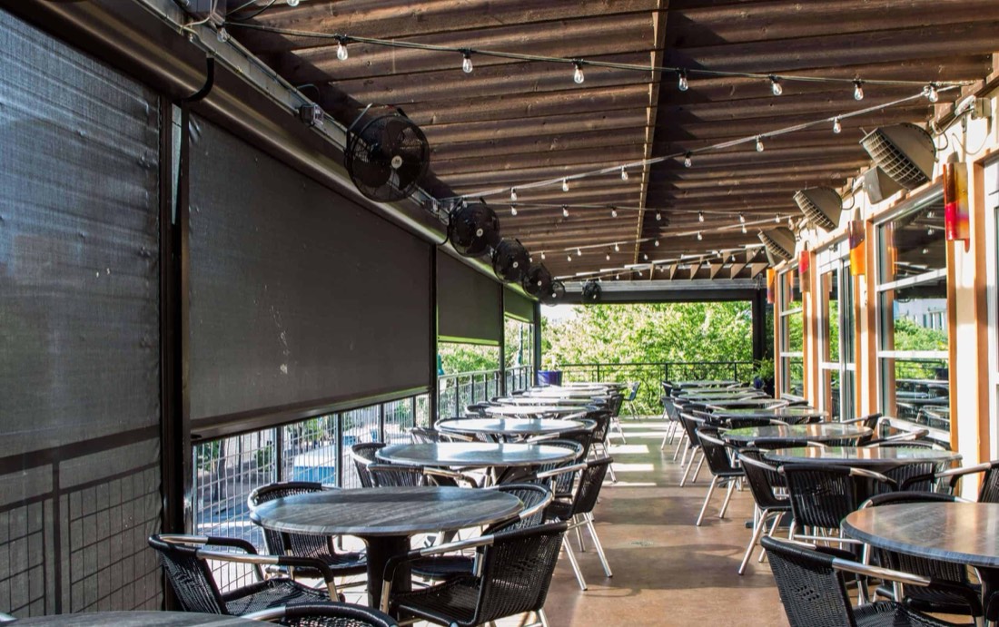 Sun Shades Improve Dining Experience