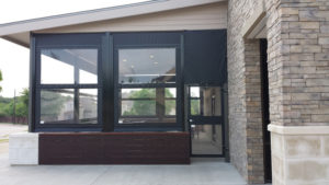 Our Cafe Blinds at Matt's Rancho in Colleyville, Texas.