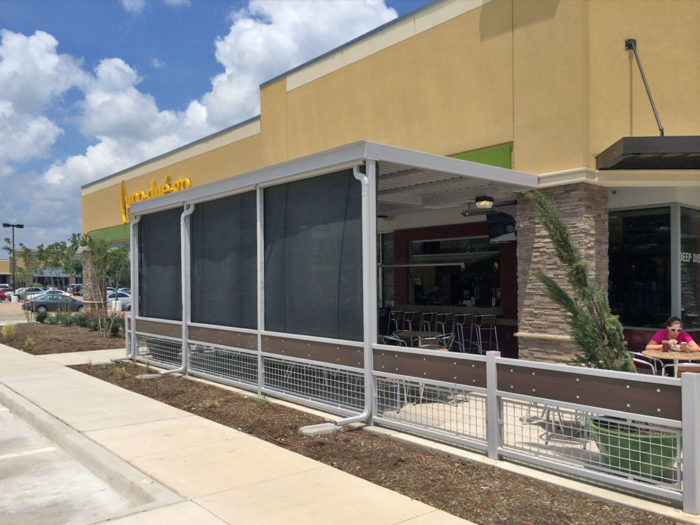 restaurant patio sun shades outside custom commercial product southern patio enclosures